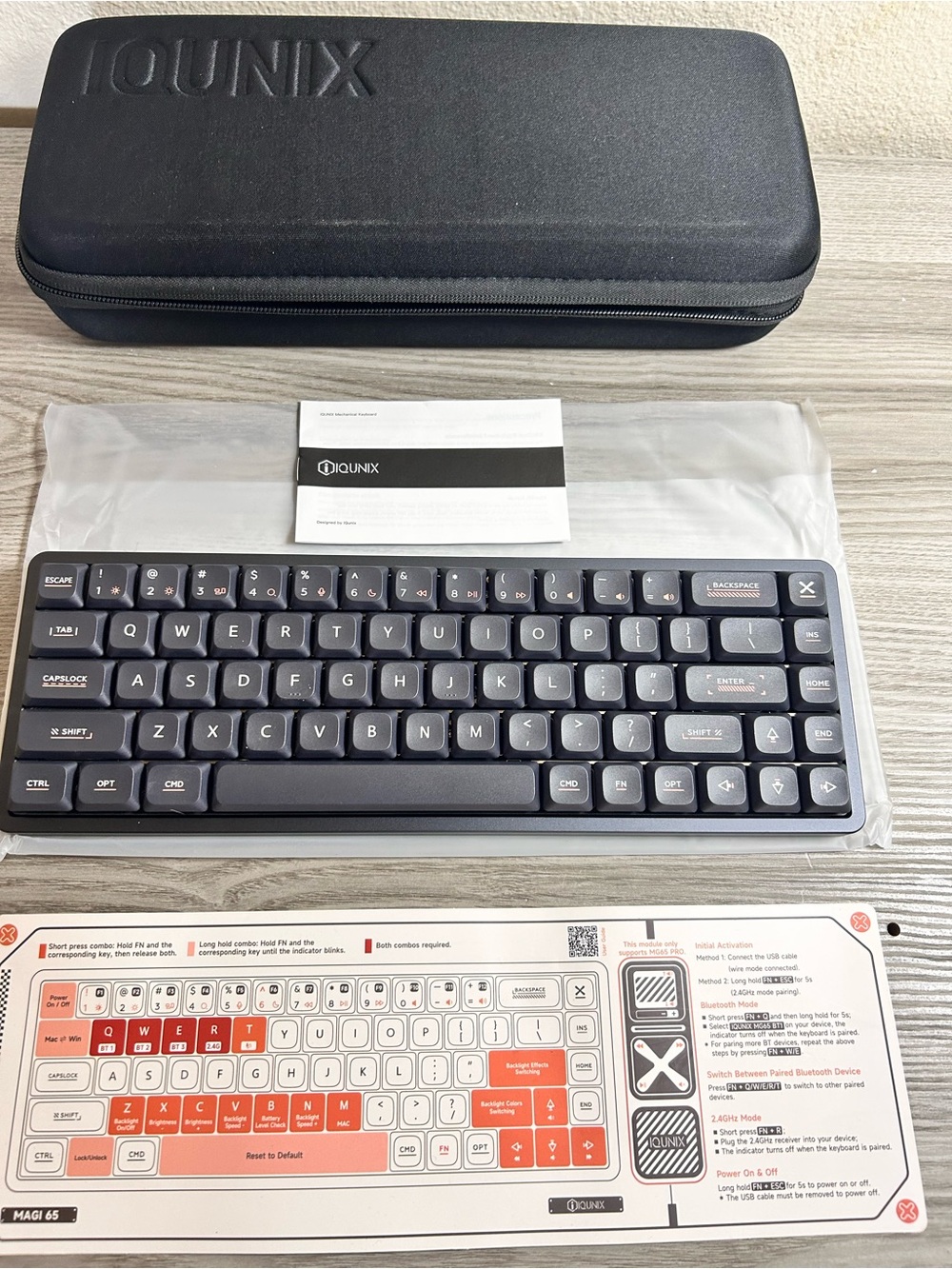 IQUNIX Magi65 Low Profile Mechanical Keyboard Wireless new set